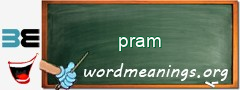 WordMeaning blackboard for pram